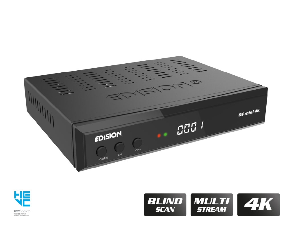 T2MI Tuner EDISION OS Mini 4K S2X E2 Linux 4Κ UHD Multi Stream DVB-S2X Receptor Blind SCAN 