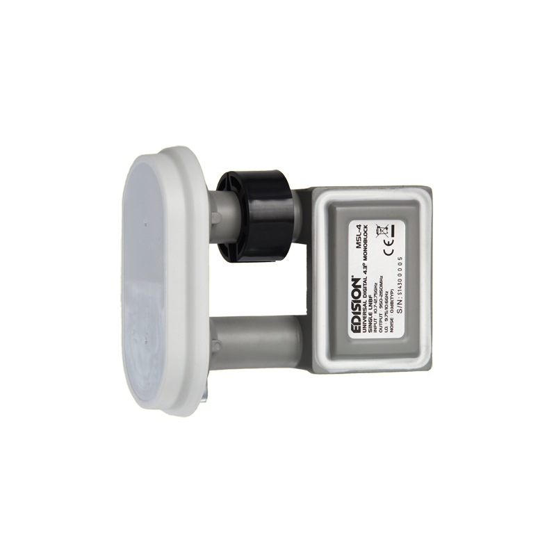 EDISION LNB SL-2 Single Universal | Faible Bruit 0.1dB | Compatible Multifeed 40mm | HDTV