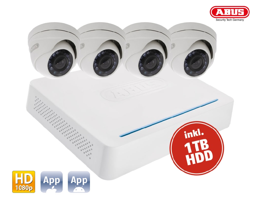 TVVR33049D DVR Kit HD: 10Ch.DVR Hybrid + 4 Cameras Dome