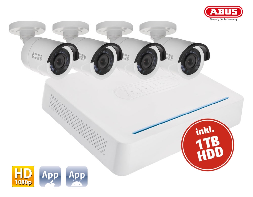 TVVR33049T DVR Kit HD: 10Ch.DVR Hybrid + 4 Cameras Tube