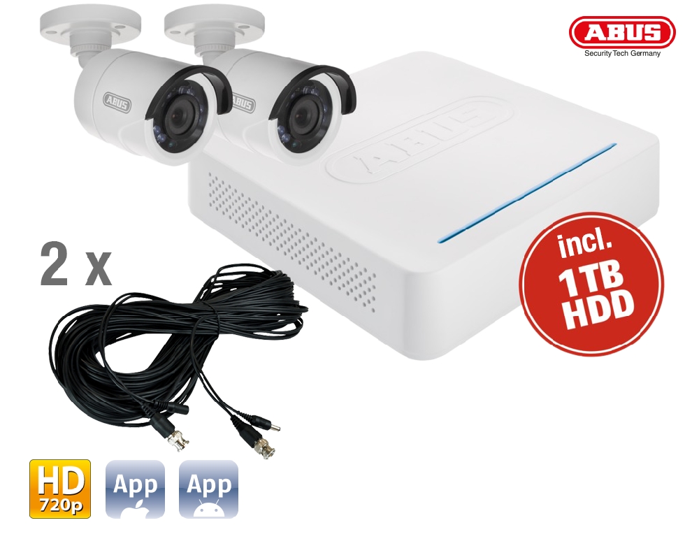TVVR33204 DVR Kit HD: 4Ch.DVR + 2 Outdoor Cameras