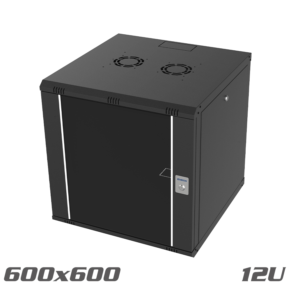 SOHO pro Wall-Mounted Cabinet 19" 600x600 12U black