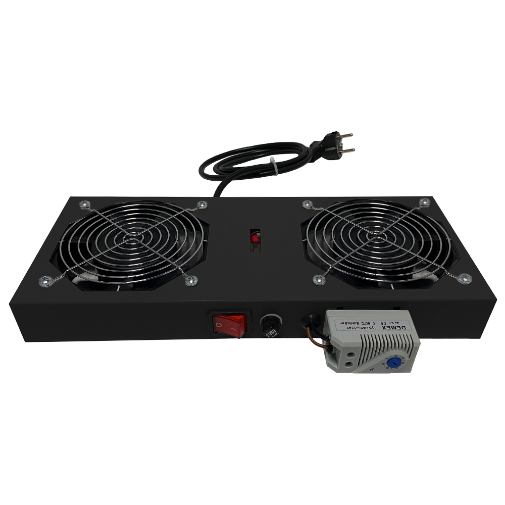 Fan Module Set x2 w. Thermostat for Wall-Mounted Cabinet