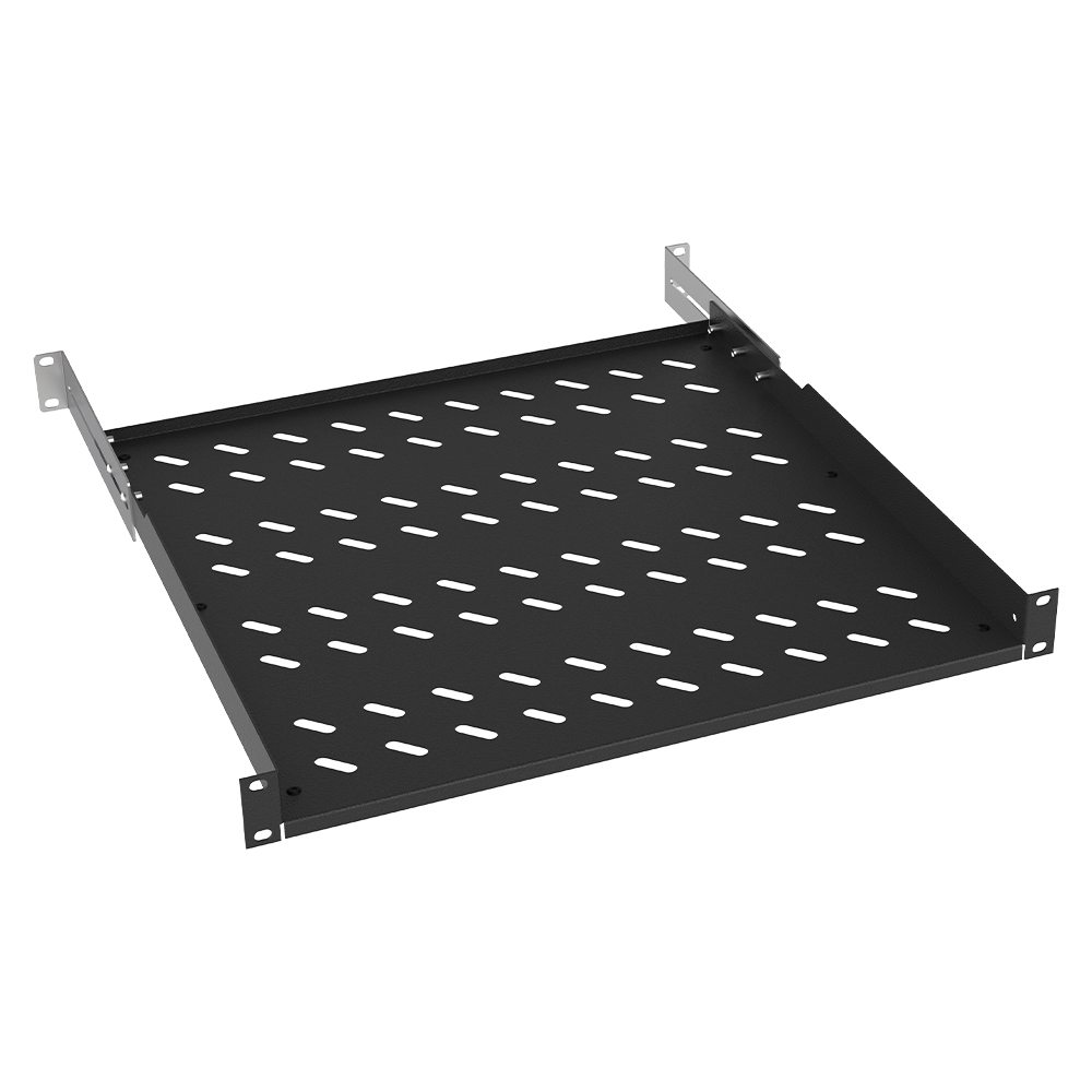 Fixed Shelve 19'' 1U D45cm w. Adjustable Arm 50kg