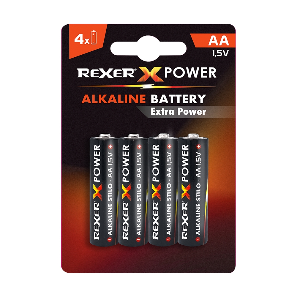 RXBA2-AA04P Rexer Αλκαλικές Μπαταρίες ΑΑ 1.5V 4τεμ