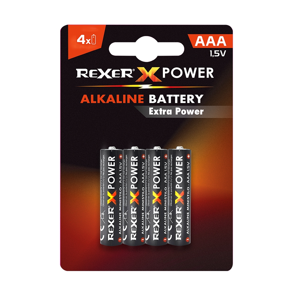 RXBA2-AAA04P Rexer Αλκαλικές Μπαταρίες ΑΑΑ 1.5V 4τεμ