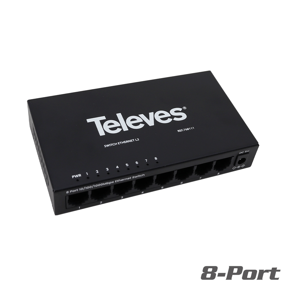 768111 Ethernet Switch 8-port Gigabit unmanaged