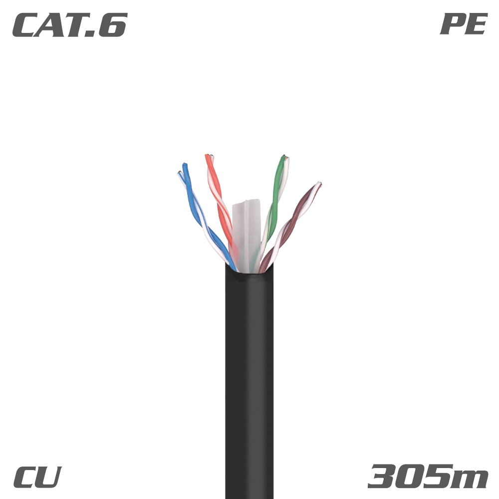 212201 ΚΑΛΩΔΙΟ U/UTP DK6000 Cat.6 Fca Cu PE Black 305m