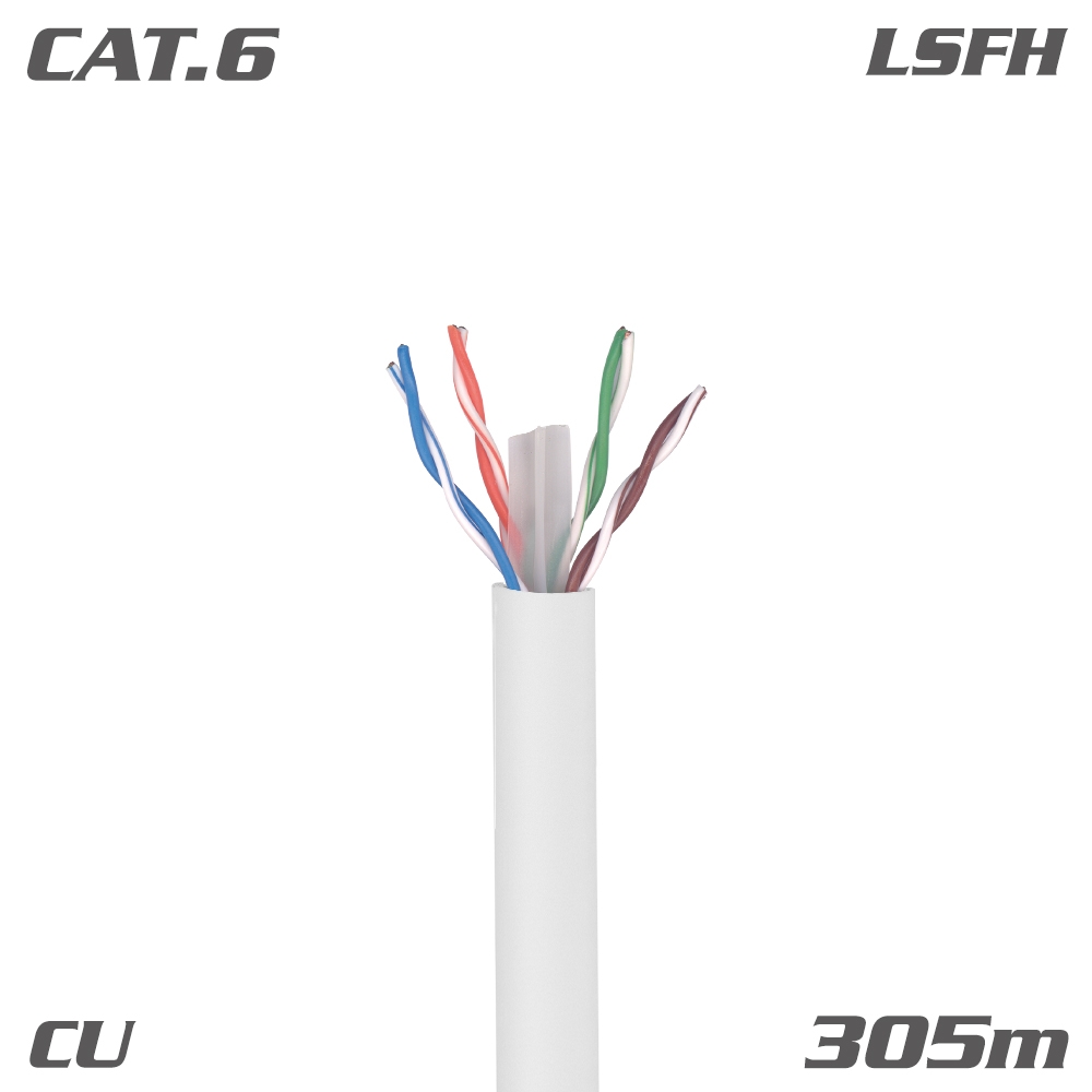 212310 ΚΑΛΩΔΙΟ U/UTP DK6000 Cat.6 Dca Cu LSFH White 305m