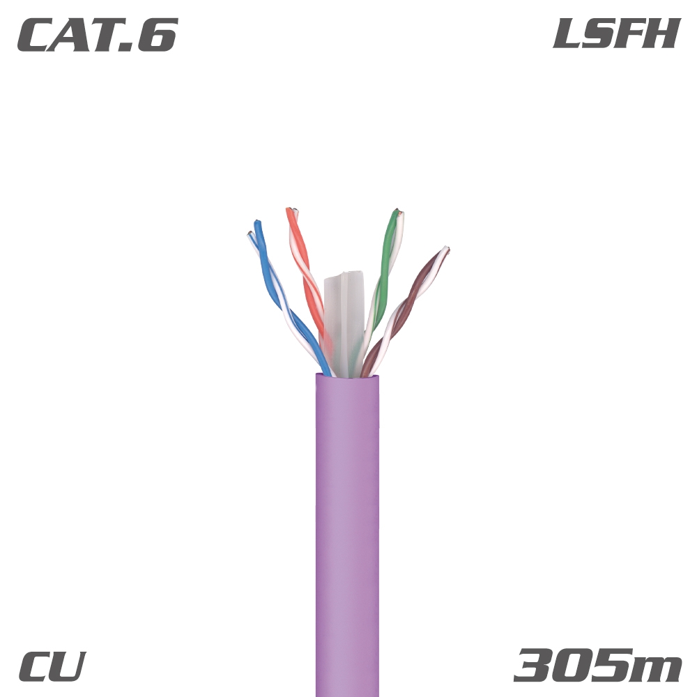 2123 Data Cable U/UTP DK6000 Cat.6 Dca Cu LSFH Violet 305m