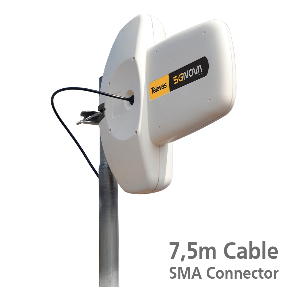 650102 5GNOVA 4G/5G LTE ANTENNA w. Cable 7.5m SMA Male