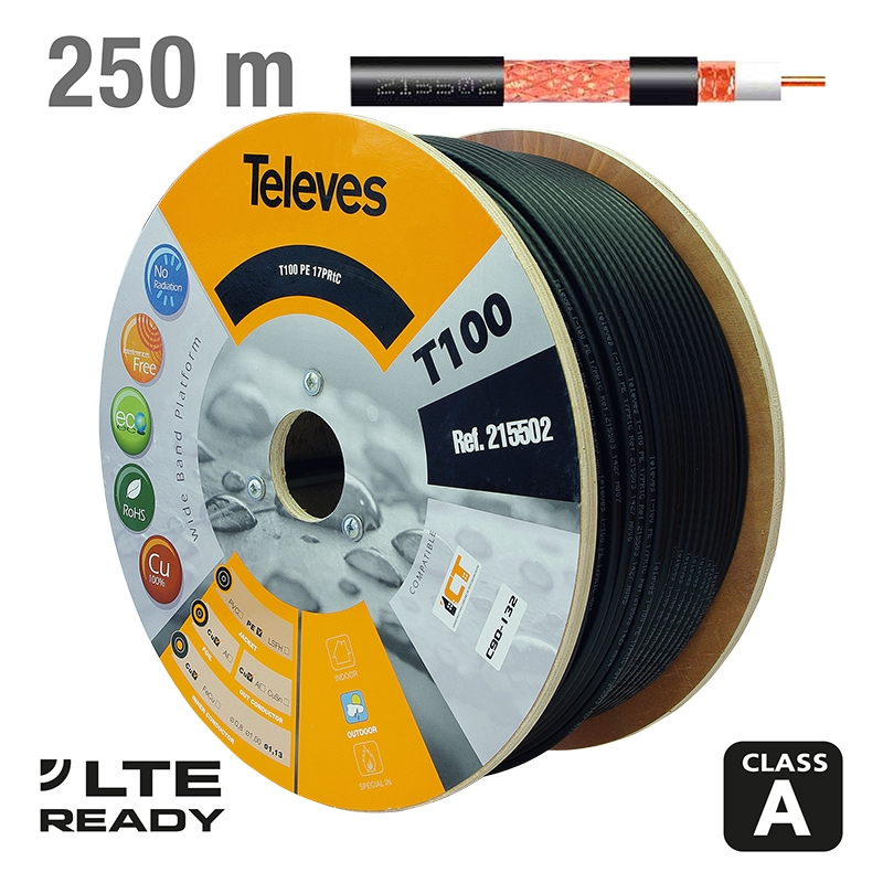 215502 ΚΑΛΩΔΙΟ T-100 Cu/Cu ΜΑΥΡΟ