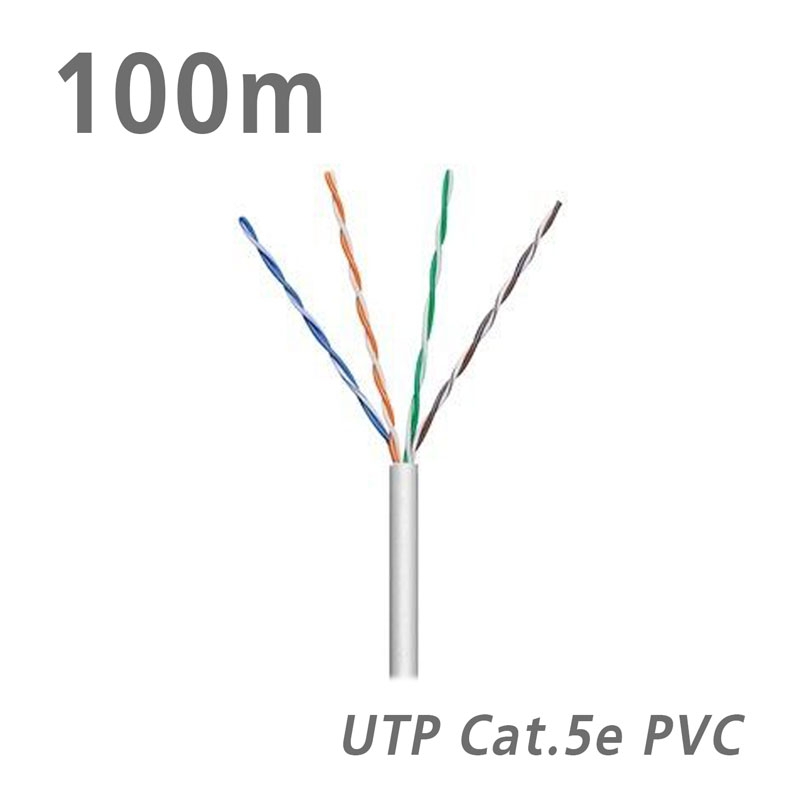 68710 NETZWERKKABEL Cat.5e U/UTP Eca CCA PVC 5.0mm Grau 100m