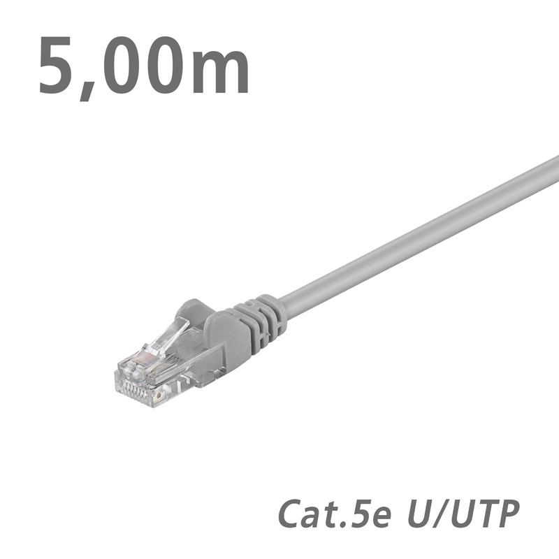 68377 CABLE Patch Cat.5e U/UTP Grey 5.00m
