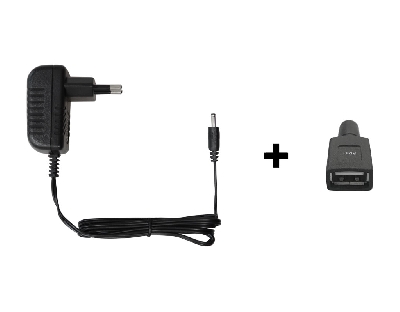 PSU 5V/1.0A 2pin EU kit with USB adaptor