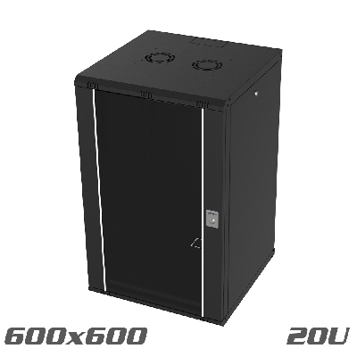 SOHO pro Wall-Mounted Cabinet 19" 600x600 20U black