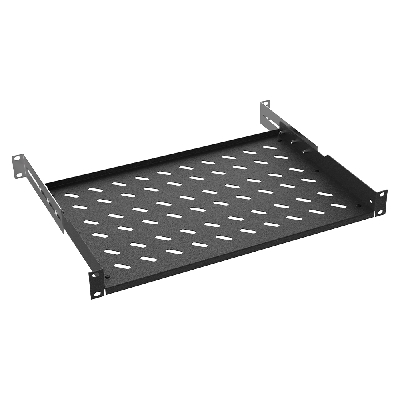 Fixed Shelve 19'' 1U D35cm w. Adjustable Arm 50kg
