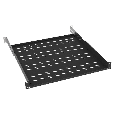 Fixed Shelve 19'' 1U D45cm w. Adjustable Arm 50kg