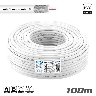 ΚΑΛΩΔΙΟ Coaxial CCS-100 CCS AL Eca PVC Λευκό 100m