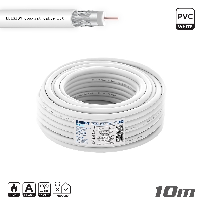 ΚΑΛΩΔΙΟ Coaxial ICX-10 CCS AL Eca PVC Λευκό 10m