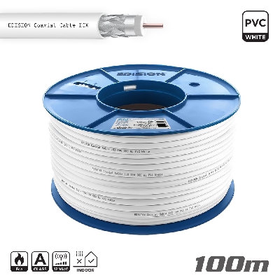 ΚΑΛΩΔΙΟ Coaxial ICX-100 CCS AL Eca PVC Λευκό 100m