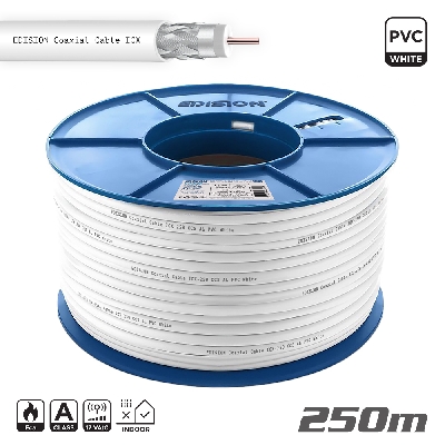 ΚΑΛΩΔΙΟ Coaxial ICX-250 CCS AL Eca PVC Λευκό 250m