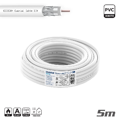 ΚΑΛΩΔΙΟ Coaxial ICX-5 CCS AL Eca PVC Λευκό 5m