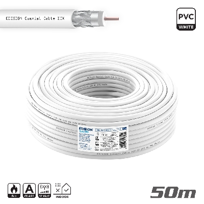 ΚΑΛΩΔΙΟ Coaxial ICX-50 CCS AL Eca PVC Λευκό 50m