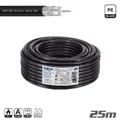 ΚΑΛΩΔΙΟ Coaxial OCX-25 CU AL Fca PE Μαύρο 25m