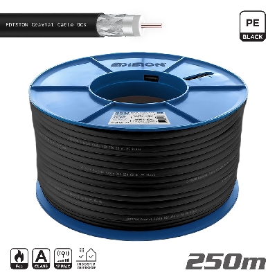 ΚΑΛΩΔΙΟ Coaxial OCX-250 CU AL Fca PE Μαύρο 250m