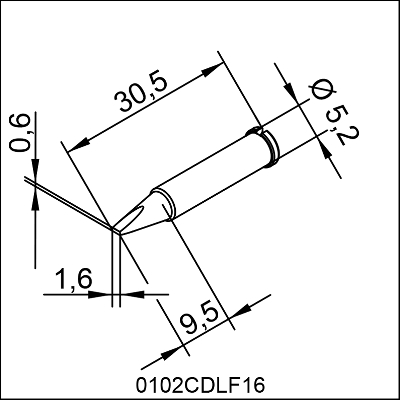 0102CDLF16 ERSA i-Tip LONG LIFE SOLDERING TIP 1,6mm