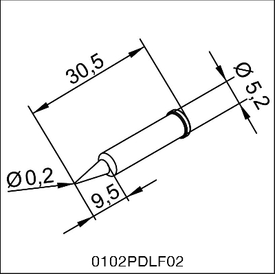 0102PDLF02 ERSA ΑΝΤΑΛΛΑΚΤΙΚΟ ΑΙΧΜΗ 0,2mm