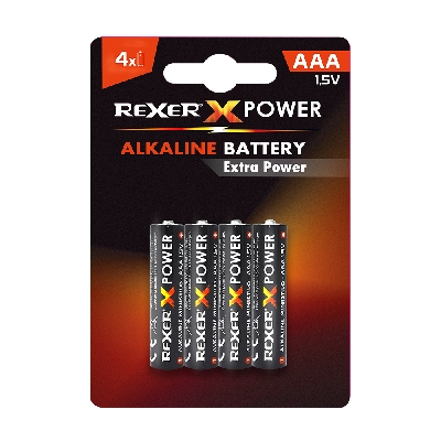 RXBA2-AAA04P Rexer Alkaline Batteries ΑΑΑ 1.5V 4pcs