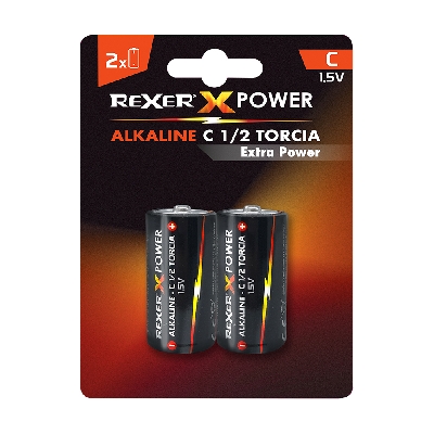 RXBA2-C002P Rexer Alkaline Batteries C 1.5V 2pcs