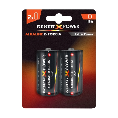 RXBA2-D002P Rexer Alkaline Batteries D 1.5V 2pcs
