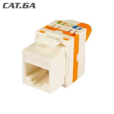 209921 Keystone Jack RJ45 UTP Cat.6A Θηλυκό 180° Tool-Free white