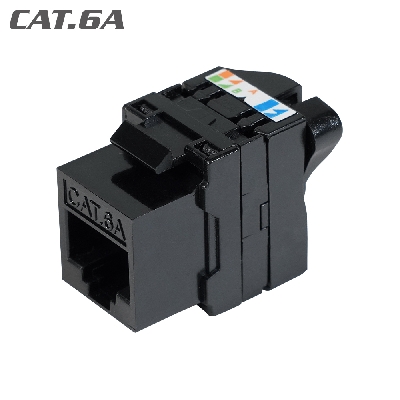 209925 Keystone Jack RJ45 UTP Cat.6A Θηλυκό 180° Tool-Free black