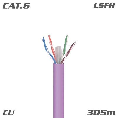 2123 ΚΑΛΩΔΙΟ U/UTP DK6000 Cat.6 Dca Cu LSFH Violet 305m