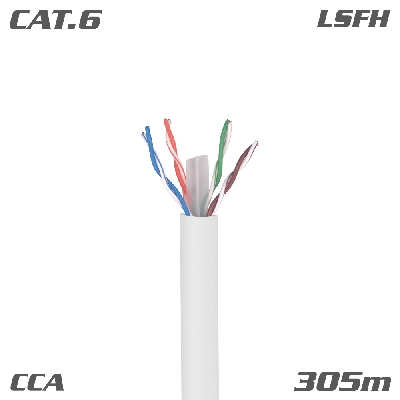 219910 ΚΑΛΩΔΙΟ U/UTP DK6000 Cat.6 Fca CCA LSFH White 305m