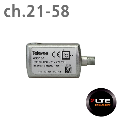 403101 LTE FILTER 4G (ch.21-58) F
