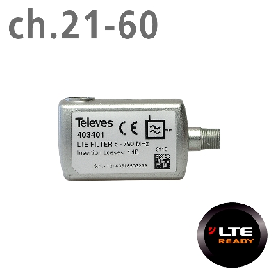 403401 LTE FILTER 4G (ch.21-60) F