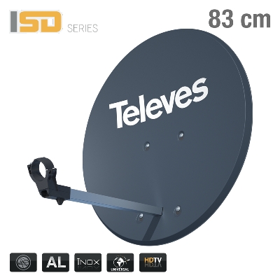 793113 ISD DISH 83cm ALU GREY