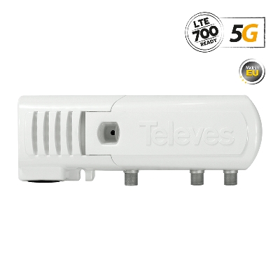 553220 ΕΝΙΣΧΥΤΗΣ ΓΡΑΜΜΗΣ F 47-694MHz 20dB 110dBuV 2out DC 12V