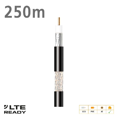 212702 ΚΑΛΩΔΙΟ Coaxial CXT-1 CCS AL Eca PVC Black 250m