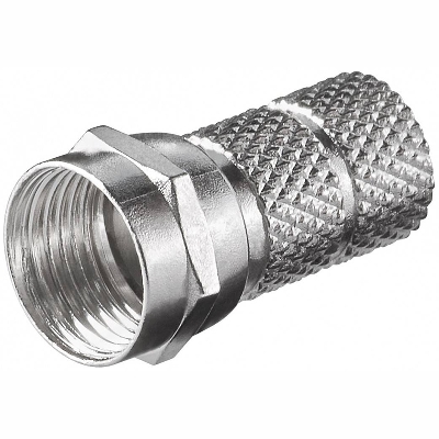 51853 Twist-On F plug 6.5 mm, zinc-nickel