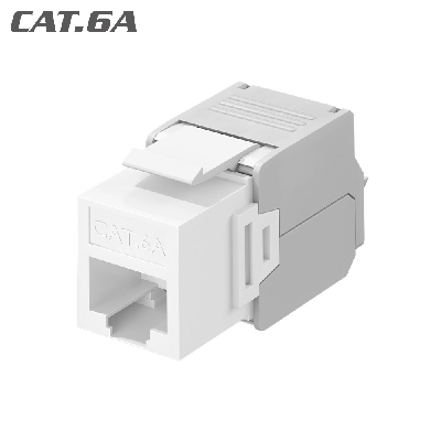 90867 Keystone Jack RJ45 UTP Cat.6A Female 180° Tool-Free white