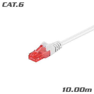 68634 Patch Cable Cat.6 U/UTP CCA White 10.0m