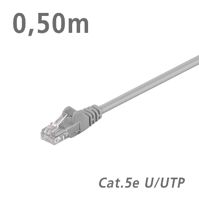 68337 ΚΑΛΩΔΙΟ Patch Cat.5e U/UTP Grey 0.50m