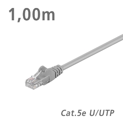 68342 ΚΑΛΩΔΙΟ Patch Cat.5e U/UTP Grey 1.00m