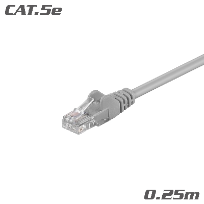 68611 KABEL Patch Cat.5e U/UTP Grau 0.25m